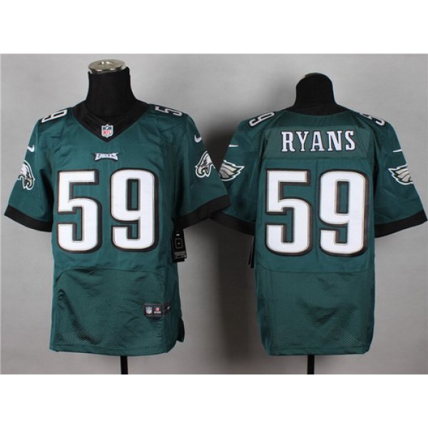 Nike Philadelphia Eagles #59 DeMeco Ryans 2014 Dark Green Elite Jersey