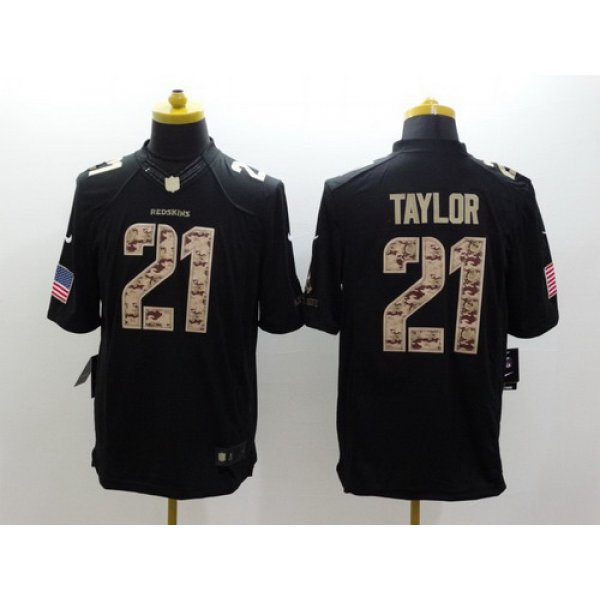 Nike Washington Redskins #21 Sean Taylor Salute to Service Black Limited Jersey