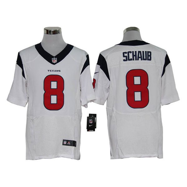 Size 60 4XL-Matt Schaub Houston Texans #8 White Stitched Nike Elite NFL Jerseys