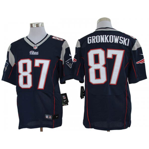 Size 60 4XL-Rob Gronkowski New England Patriots #87 Blue Stitched Nike Elite NFL Jerseys