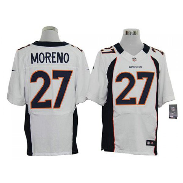 Size 60 4XL-Knowshon Moreno Denver Broncos #27 White Stitched Nike Elite NFL Jerseys