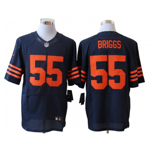 Size 60 4XL-Lance Briggs Chicago Bears #55 Blue&Yellow Stitched Nike Elite NFL Jerseys