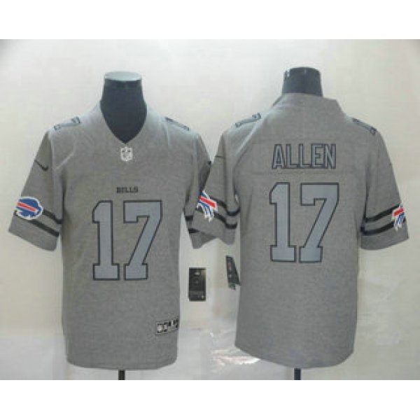 Men's Buffalo Bills #17 Josh Allen 2019 Gray Gridiron Vapor Untouchable Stitched NFL Nike Limited Jersey