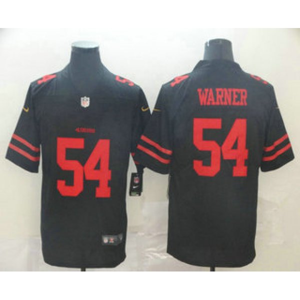 Men's San Francisco 49ers #54 Fred Warner Black 2017 Vapor Untouchable Stitched NFL Nike Limited Jersey