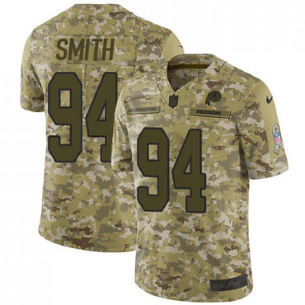 Nike Redskins #94 Preston Smith Camo Men's Stitched NFL Limited 2018 Salute To Service Jersey