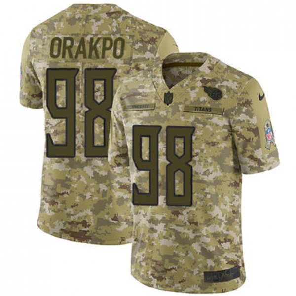 Nike Titans #98 Brian Orakpo Camo Men's Stitched NFL Limited 2018 Salute To Service Jersey