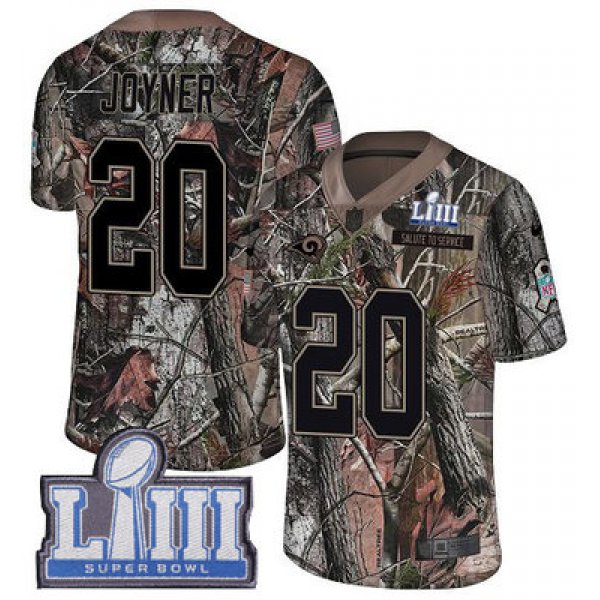 #20 Limited Lamarcus Joyner Camo Nike NFL Men's Jersey Los Angeles Rams Rush Realtree Super Bowl LIII Bound