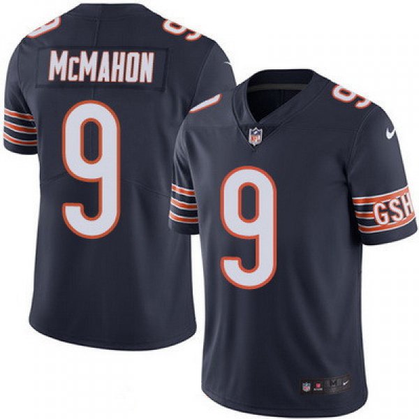 Men's Chicago Bears #9 Jim McMahon Navy Blue 2016 Color Rush Stitched NFL Nike Limited Jersey