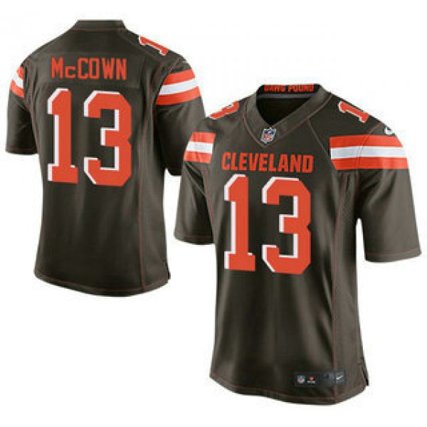 Men's Cleveland Browns Brown #13 Josh McCown Brown Team Color 2015 NFL Nike Elite Jersey