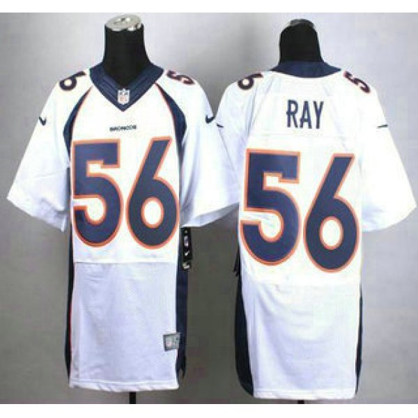 Men's Denver Broncos #56 Shane Ray White Road NFL Nike Elite Jersey