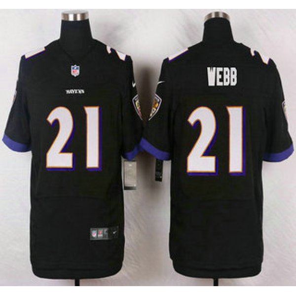 Baltimore Ravens #21 Lardarius Webb Black Alternate NFL Nike Elite Jersey