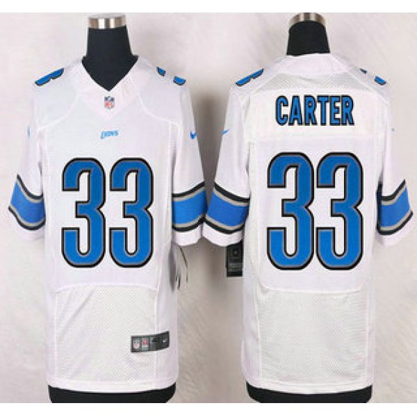 Detroit Lions #33 Alex Carter White Road NFL Nike Elite Jersey