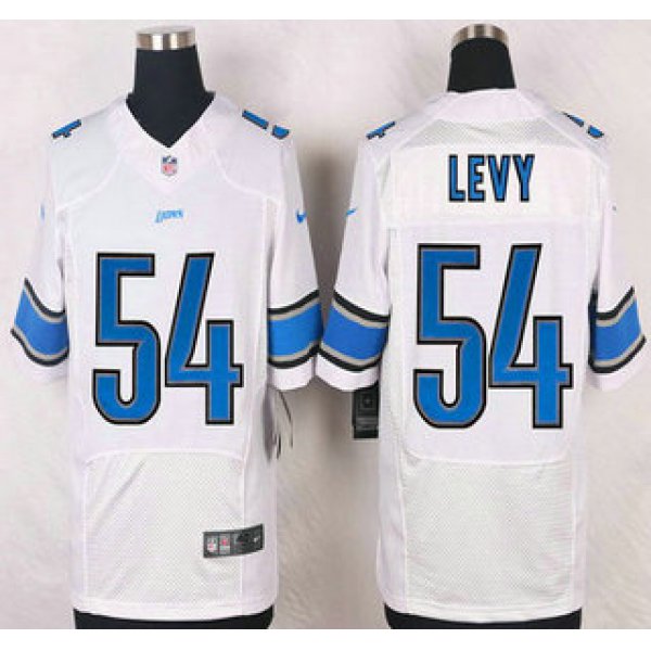 Detroit Lions #54 DeAndre Levy White Road NFL Nike Elite Jersey