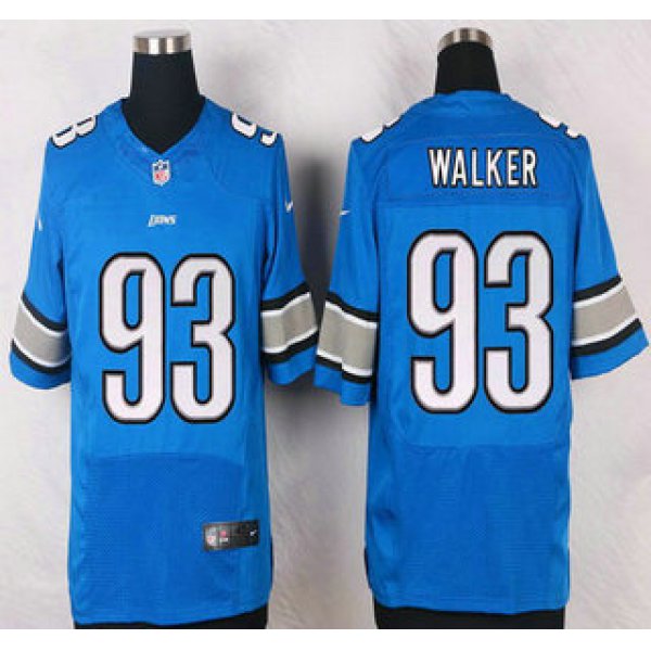 Detroit Lions #93 Tyrunn Walker Light Blue Team Color NFL Nike Elite Jersey