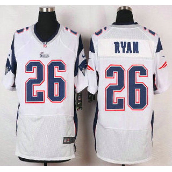 New England Patriots #26 Logan Ryan White Road NFL Nike Elite Jersey