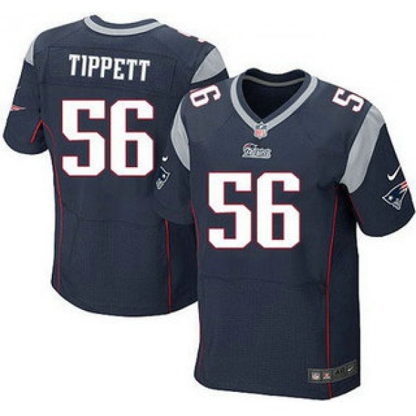 New England Patriots #56 Andre Tippett Navy Blue Retired Player NFL Nike Elite Jersey