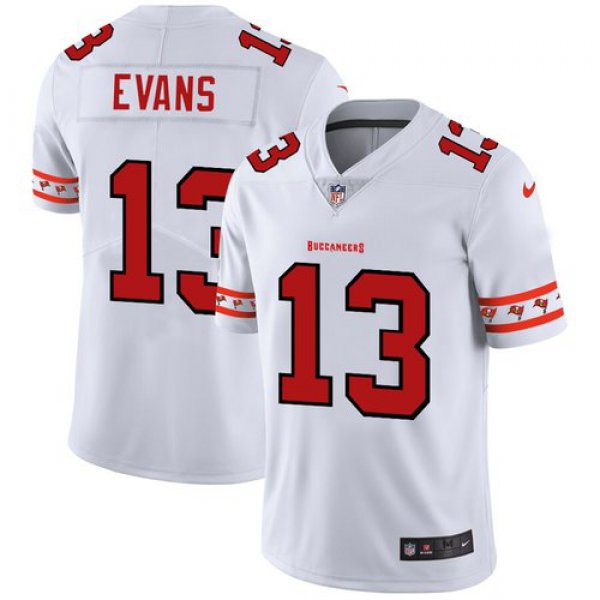 Men's Tampa Bay Buccaneers #13 Mike Evans Nike White Team Logo Vapor Limited NFL Jersey