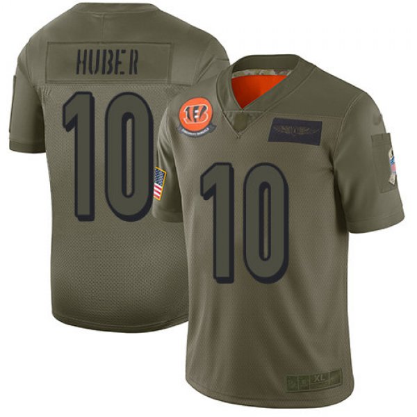 Nike Bengals #10 Kevin Huber Camo Men's Stitched NFL Limited 2019 Salute To Service Jersey