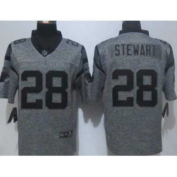 Men's Carolina Panthers #28 Jonathan Stewart Nike Gray Gridiron 2015 NFL Gray Limited Jersey