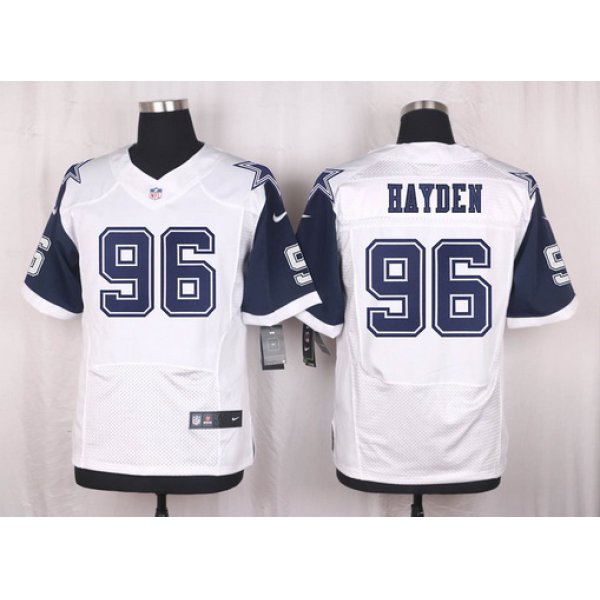 Men's Dallas Cowboys #96 Nick Hayden Nike White Color Rush 2015 NFL Elite Jersey