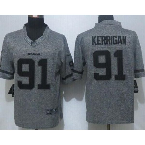 Men's Washington Redskins #91 Ryan Kerrigan Nike Gray Gridiron 2015 NFL Gray Limited Jersey