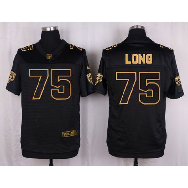 Nike Bears #75 Kyle Long Black Men's Stitched NFL Elite Pro Line Gold Collection Jersey