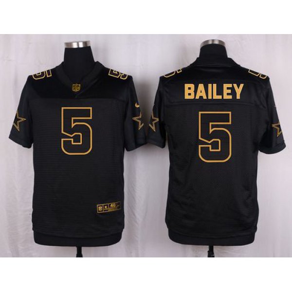Nike Cowboys #5 Dan Bailey Black Men's Stitched NFL Elite Pro Line Gold Collection Jersey