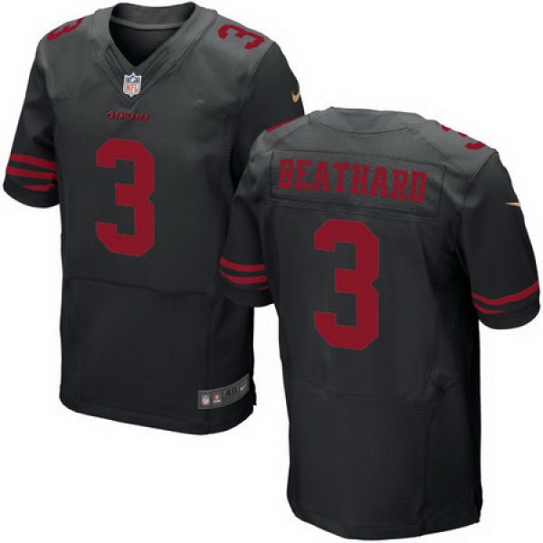 Men's 2017 NFL Draft San Francisco 49ers #3 C. J. Beathard Black Alternate Stitched NFL Nike Elite Jersey