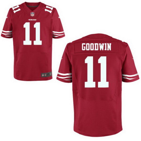 Men's San Francisco 49ers #11 Marquise Goodwin Scarlet Red Team Color Stitched NFL Nike Elite Jersey