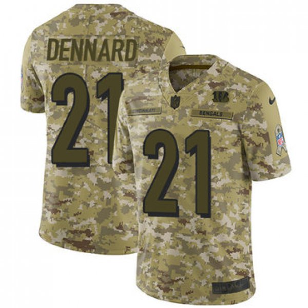 Nike Bengals #21 Darqueze Dennard Camo Men's Stitched NFL Limited 2018 Salute To Service Jersey