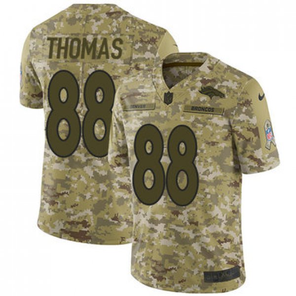 Nike Broncos #88 Demaryius Thomas Camo Men's Stitched NFL Limited 2018 Salute To Service Jersey