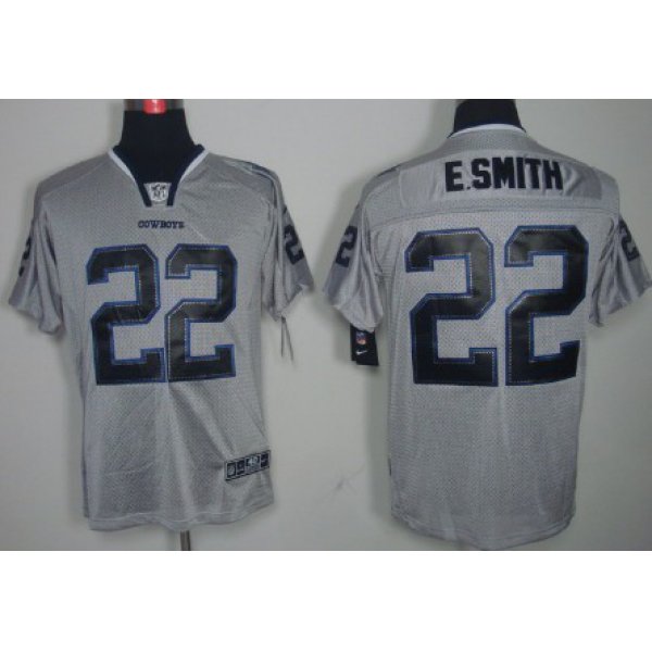 Nike Dallas Cowboys #22 Emmitt Smith Lights Out Gray Elite Jersey