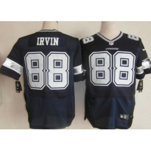 Nike Dallas Cowboys #88 Michael Irvin Blue Elite Jersey