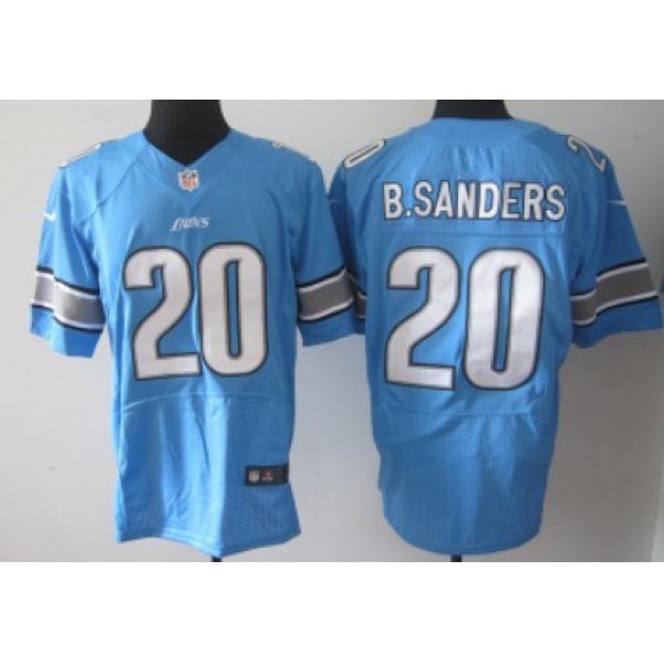 Nike Detroit Lions #20 Barry Sanders Light Blue Elite Jersey