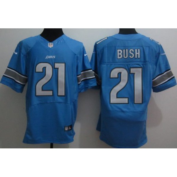 Nike Detroit Lions #21 Reggie Bush Light Blue Elite Jersey