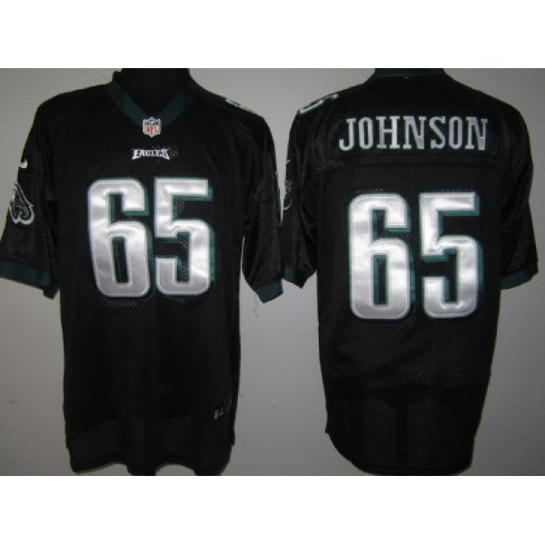 Nike Philadelphia Eagles #65 Lane Johnson Black Elite Jersey
