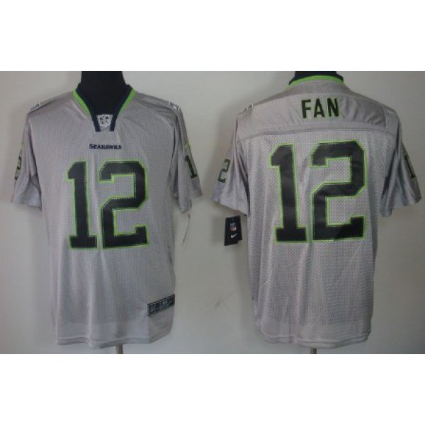 Nike Seattle Seahawks #12 Fan Lights Out Gray Elite Jersey