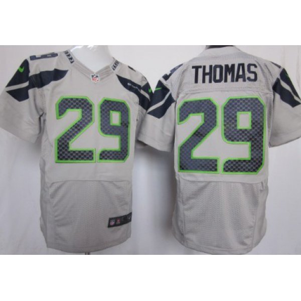 Nike Seattle Seahawks #29 Earl Thomas Gray Elite Jersey