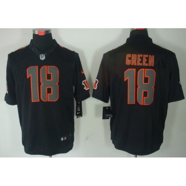 Nike Cincinnati Bengals #18 A.J. Green Black Impact Limited Jersey