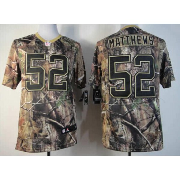 Nike Green Bay Packers #52 Clay Matthews Realtree Camo Elite Jersey