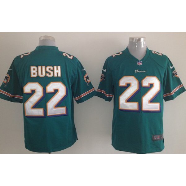 Nike Miami Dolphins #22 Reggie Bush Green Game Jersey