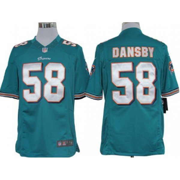 Nike Miami Dolphins #58 Karlos Dansby Green Limited Jersey