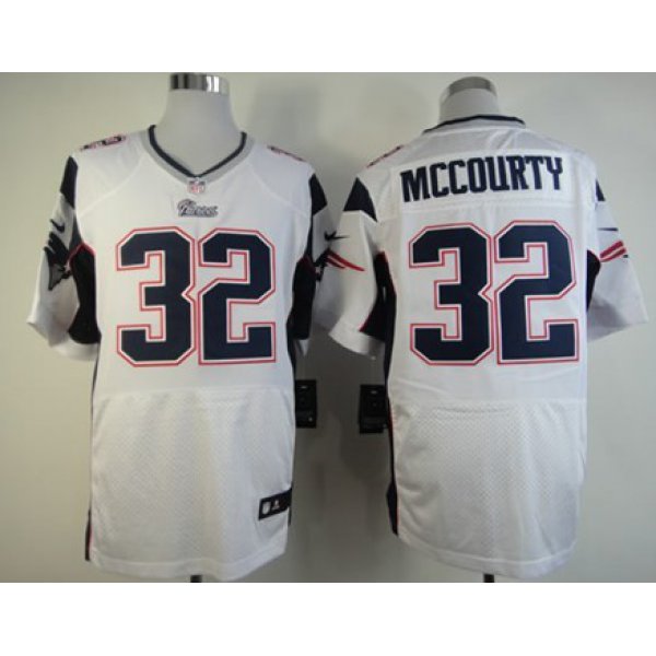 Nike New England Patriots #32 Devin McCourty White Elite Jersey