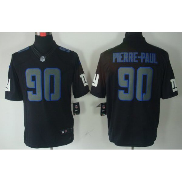 Nike New York Giants #90 Jason Pierre-Paul Black Impact Limited Jersey