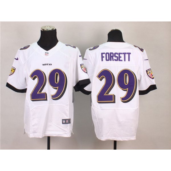 Nike Baltimore Ravens #29 Justin Forsett 2013 White Elite Jersey