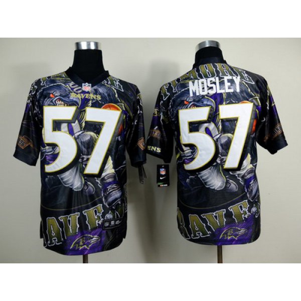 Nike Baltimore Ravens #57 C.J. Mosley 2014 Fanatic Fashion Elite Jersey