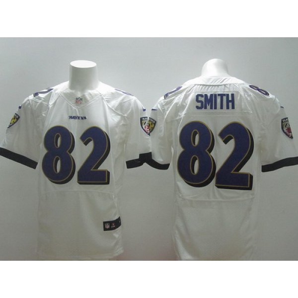 Nike Baltimore Ravens #82 Torrey Smith 2013 White Elite Jersey