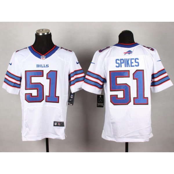 Nike Buffalo Bills #51 Brandon Spikes 2013 White Elite Jersey