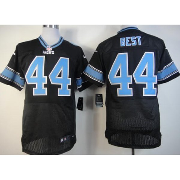 Nike Detroit Lions #44 Jahvid Best Black Elite Jersey