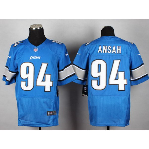 Nike Detroit Lions #94 Ezekiel Ansah Light Blue Elite Jersey